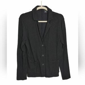 Tahari Black Knit Blazer Large